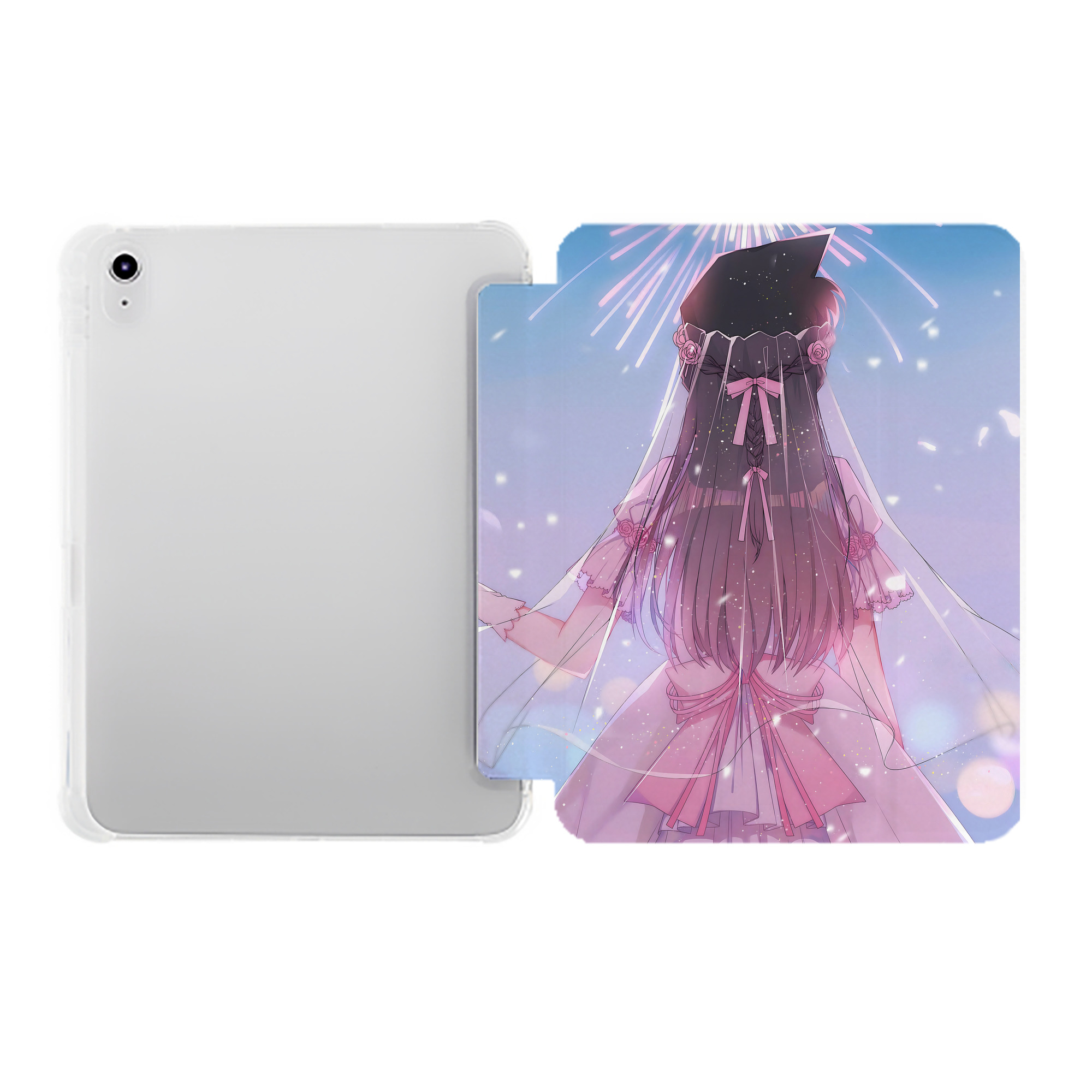 （画像用） 名探偵コナン Detective Conan IPad ケース ペン収納付き 三つ折りスタンド PUレザー×シリコン 対応機種9.5/10.5/10.9インチ